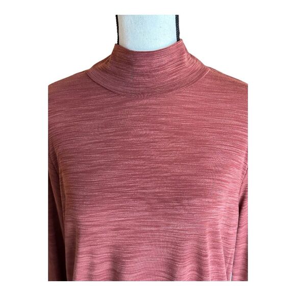 Torrid‎ Actiwear Lyocell  Soft Turtleneck Long Sleeve Active BurgundyTee … - Picture 2 of 13